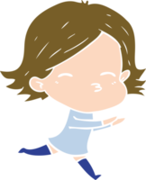 flat color style cartoon woman png