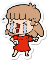 sticker of a cartoon woman png