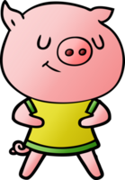 cochon dessin animé heureux png