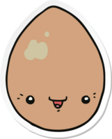 sticker of a cartoon egg png