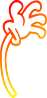 warm gradient line drawing of a cartoon hand gesture png