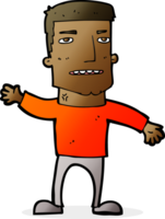 cartoon waving stressed man png