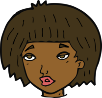 cartoon bored looking woman png