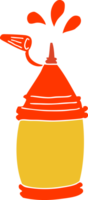 garrafa de ketchup de desenho animado estilo de cor plana png