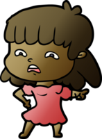 cartoon worried woman png