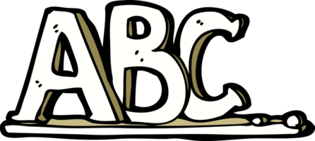 tecknad serie ABC brev png