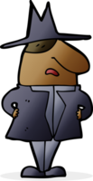 cartoon man in coat and hat png