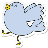 sticker of a cartoon flapping bird png