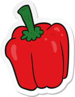 sticker of a cartoon pepper png