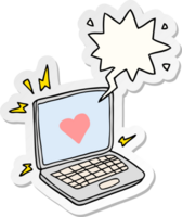 internet dating tekenfilm met toespraak bubbel sticker png