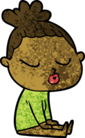 mujer tranquila de dibujos animados png