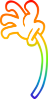 regenboog helling lijn tekening van een tekenfilm hand- gebaren png