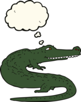 cartoon crocodile with thought bubble png