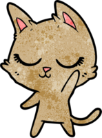 calm cartoon cat png