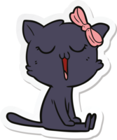 adesivo de um gato de desenho animado png