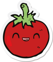 sticker of a cute cartoon tomato png