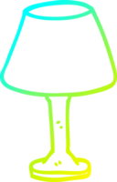 cold gradient line drawing of a cartoon decorative lamp png