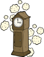 cartoon dusty old grandfather clock png