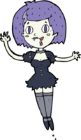 fille de vampire heureuse de dessin animé png