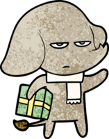 elefante de dibujos animados molesto png