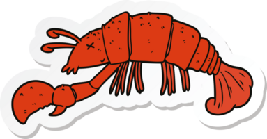 sticker of a cartoon lobster png