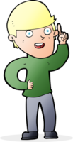 Cartoon-Junge mit Idee png