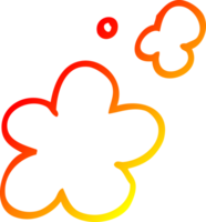 warm gradient line drawing of a cartoon smoke clouds png