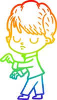 regenboog helling lijn tekening van een tekenfilm vrouw png