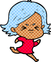 cartoon angry girl png