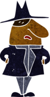 cartoon man in coat and hat png