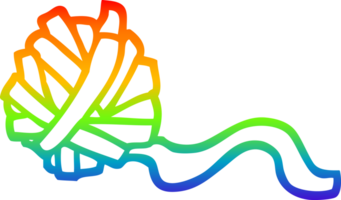 rainbow gradient line drawing of a cartoon ball of string png