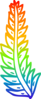 rainbow gradient line drawing of a cartoon house plant png