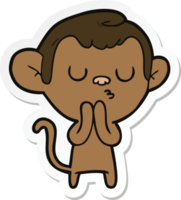 sticker of a cartoon monkey png