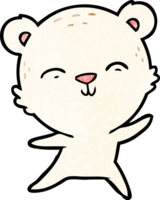feliz desenho animado urso polar dançando png