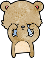 crying cartoon bear png