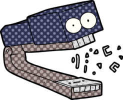 crazy cartoon stapler png