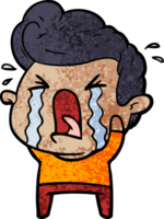 hombre llorando de dibujos animados png