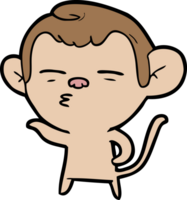 cartoon suspicious monkey png