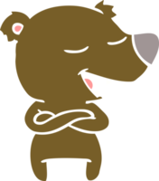 flat color style cartoon bear png