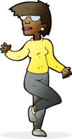 mujer de dibujos animados saludando png