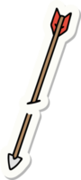 tattoo style sticker of an arrow png