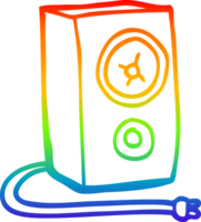 arc en ciel gradient ligne dessin dessin animé haut parleur png