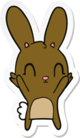 sticker of a cute cartoon rabbit png