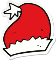 sticker of a cartoon santa hat png