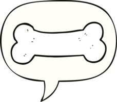 cartoon bone and speech bubble png