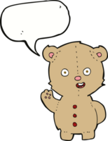 ours en peluche dessin animé avec bulle de dialogue png