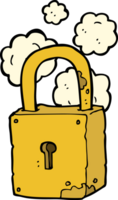 cartoon rusty lock png