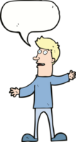 cartoon surprised man with speech bubble png