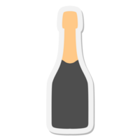 Champagne bottiglia etichetta png