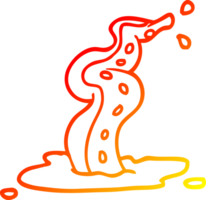 tentacule fantasmagorique de dessin de ligne de gradient chaud png